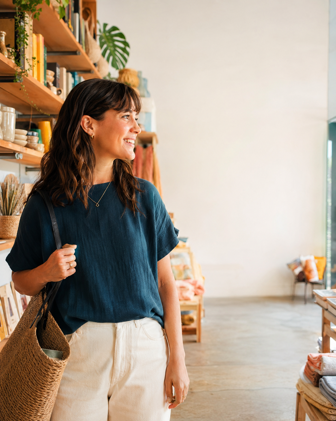 Customer in an independent store